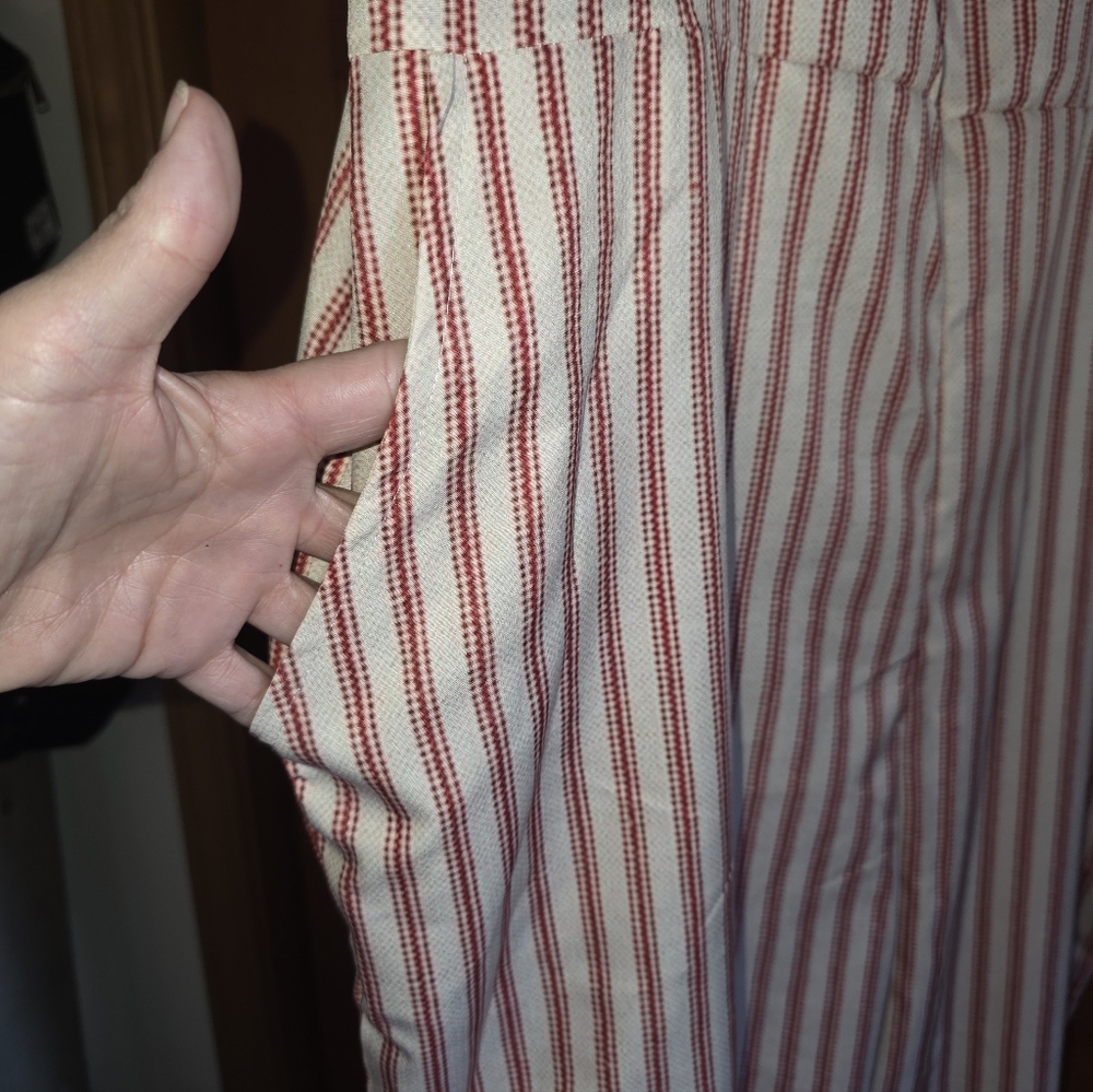 Red And Cream Unbranded Striped Romper Jumpsuit Size XL - Picture 3 of 11